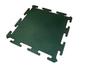 Резиновая плитка ELITPLIT Puzzle зеленого цвета